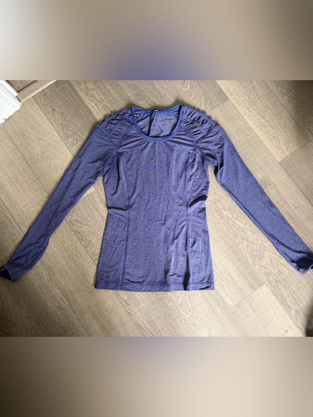 lululemon athletica Long-Sleeve Crew Tee in Heather Purple-Blue